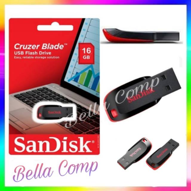 Flashdisk SanDisk 16GB Cruzer Blade l sandisk 16GB l Flash Disk 16GB l USB Flash Drive Garansi 5 THN