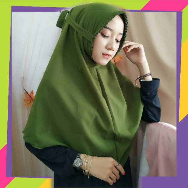 JILBAB BERGO MARYAM TALI LIPIT PREMIUM GROSIR SARAH LIPAT