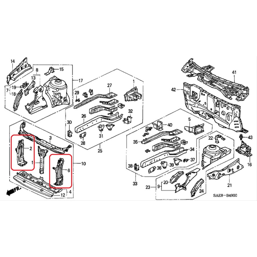 Panel Bullhead JAZZ GD3 Jazz Old 2003-2007