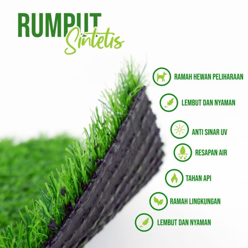 CC (DK01) Rumput Sintetis Swiss Ukuran 25x25cm Ketebalan 20mm 30mm 40mm Rumput Palsu Rumput Hias