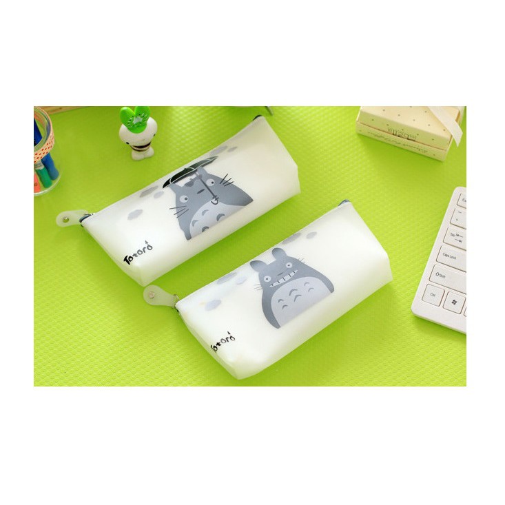 CIVETO TP030 Tempat Pensil Silicone White Totoro / Tempat Kosmetik-2