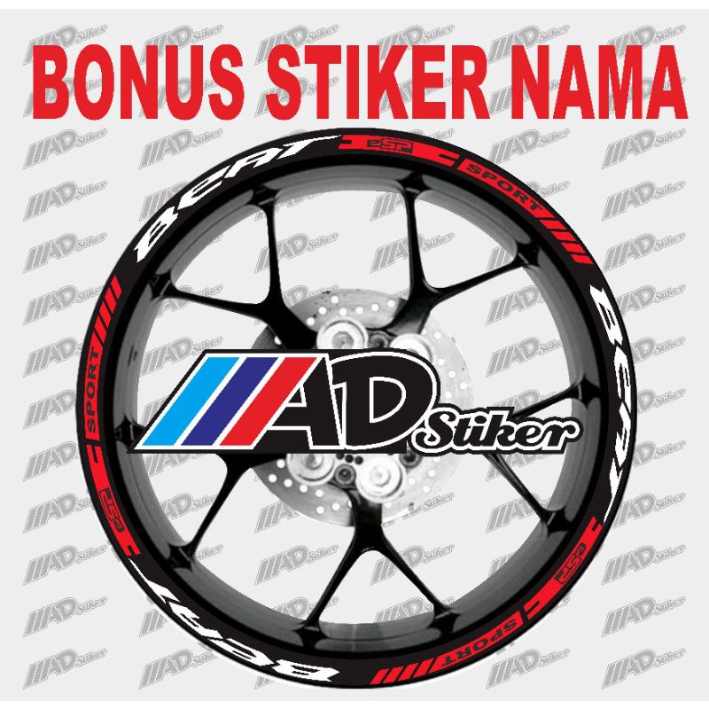 CUTING STIKER LIST VELG LIST RODA HONDA BEAT FI BEAT STREET