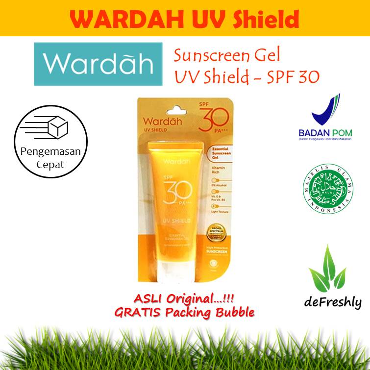 ❤ defreshly ❤ Wardah SUNSCREEN | Sun Care Sunblock Gel SPF 30 SPF35 Tabir Surya UV Shield Essential - 40ML