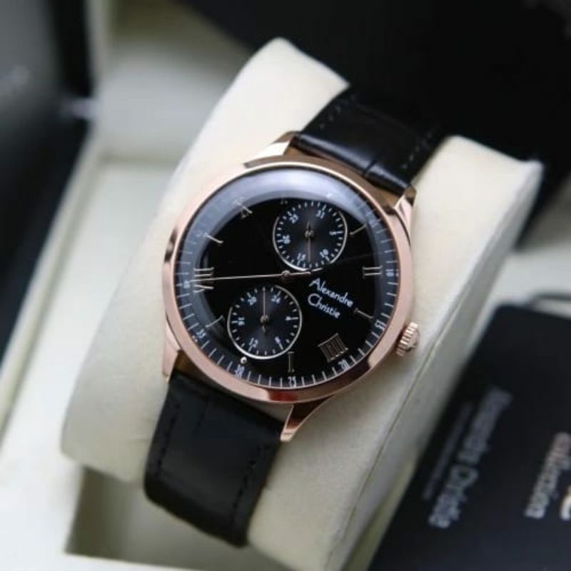 ALEXANDER CHRISTIE WANITA ORIGINAL AC 2943 TERBARU TALI KULIT ANALOG CEWEK GARANSI RESMI 1 TAHUN