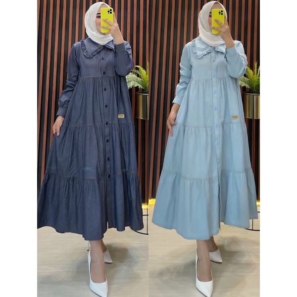 Midi Dress Denim By Belifi