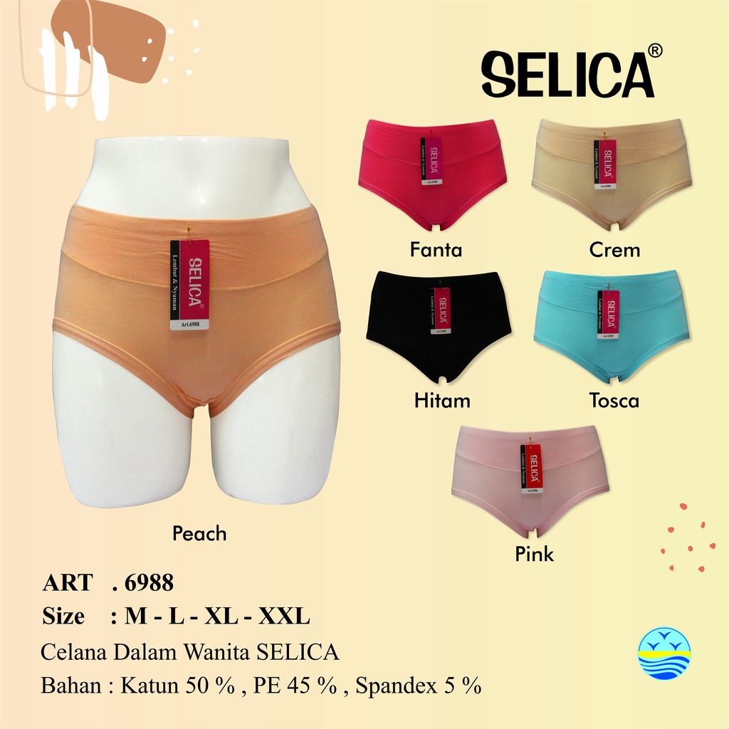 Selica Underwear - Celana Dalam Wanita Katun - Women Daily Pants 6988