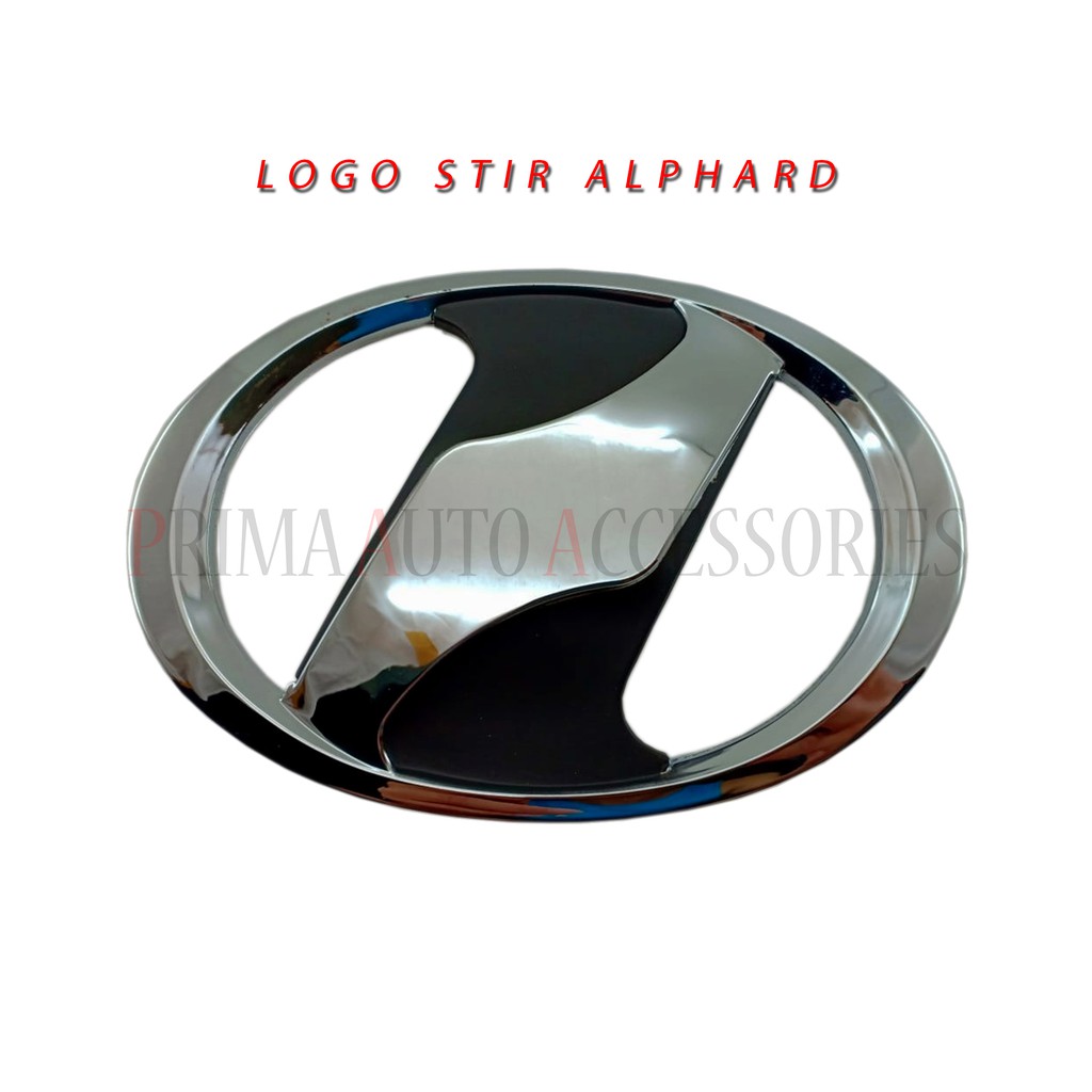 Logo Emblem Mobil Stir ALPHARD Chrome