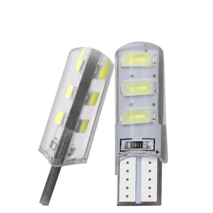 Lampu T10 Strobo Blitz Flash Kedip LED T10 Gel Jelly Strobo 6 Mata