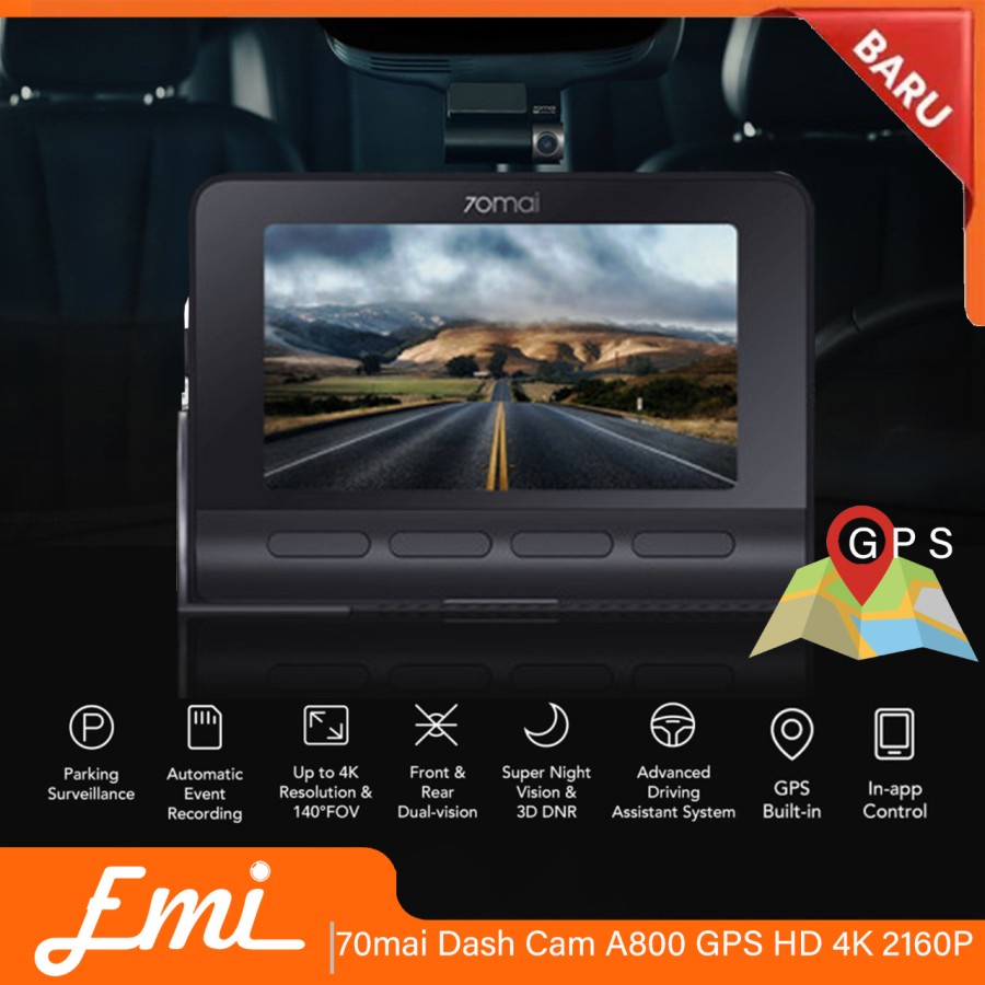70mai Dash Cam A800S HD 4K 2160P GPS ADAS