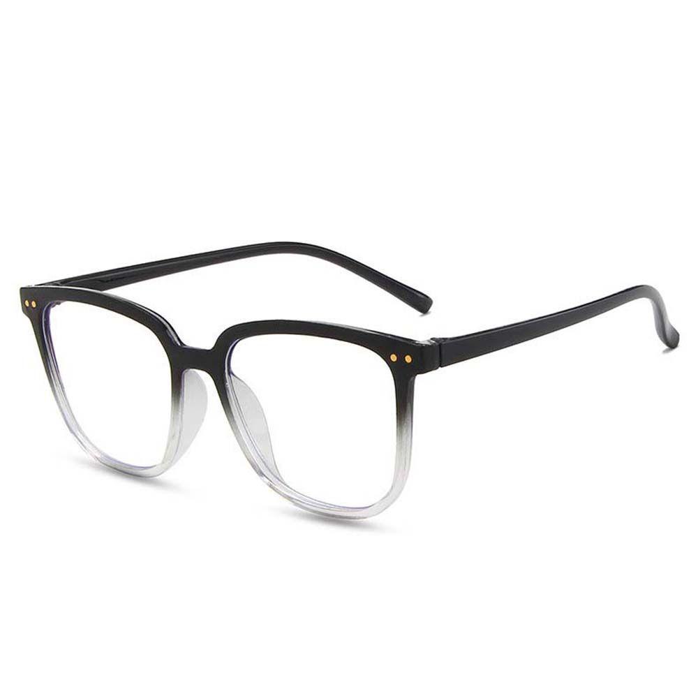 Agustina Kacamata Anti Blue Light Fashion Minimalis Kacamata Lensa Bening Transparan Hitam Frame Square Pria Eyeglasses