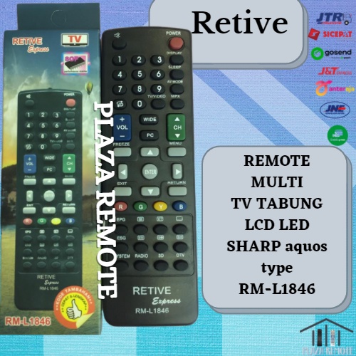 Remot/REMOTE MULTI TV TABUNG/LCD/LED SHARP RETIVE type RM-L1846