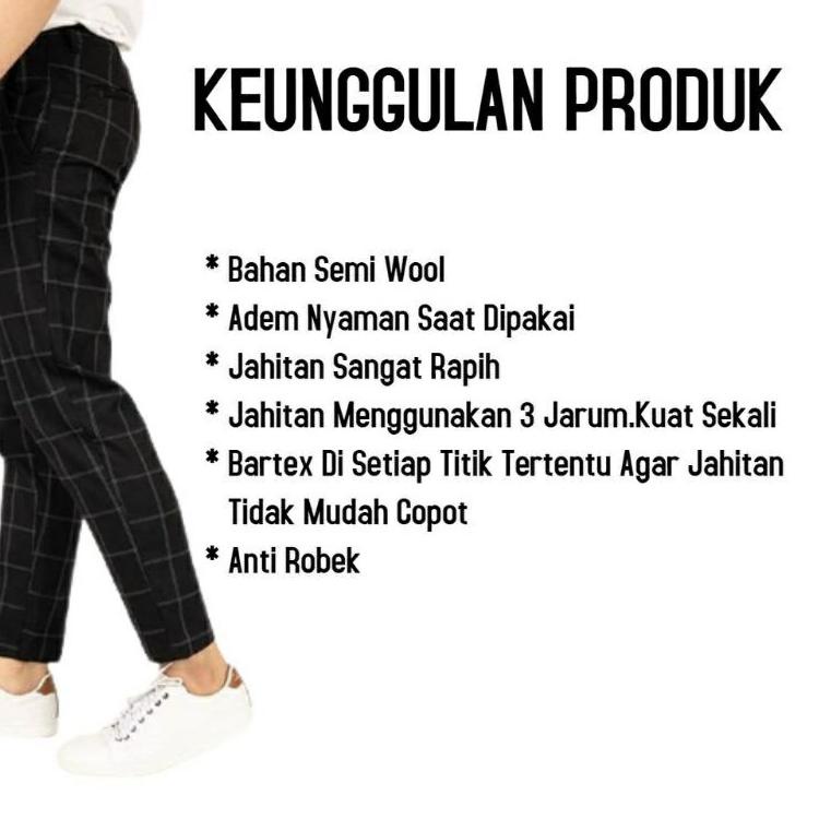 Celana Chino Tartan Panjang Pria  Angkle Distro OriMotif Kotak Kotak Original Murah Celana Cino Tars