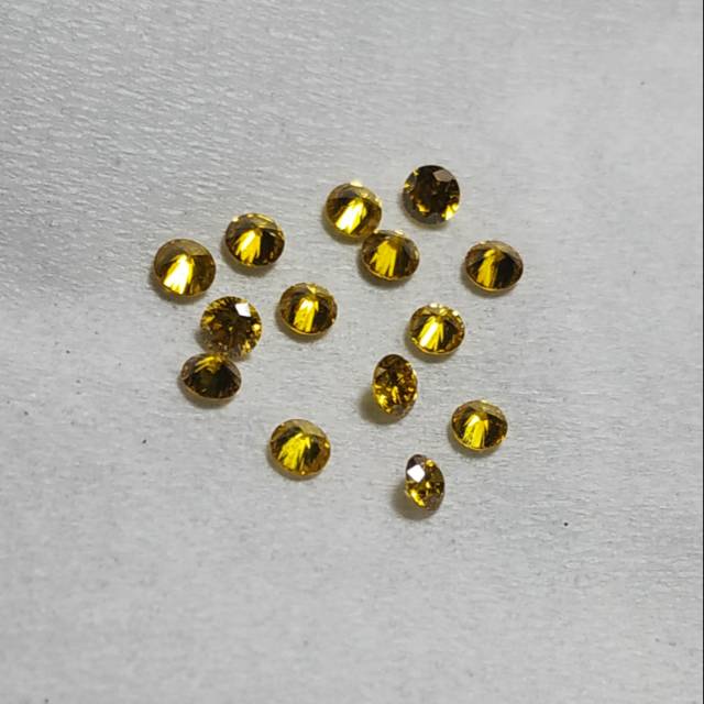 Batu Natural Berlian Kuning Eropa Fancy Yellow Diamond No Memo bkn Safir Zamrud Ruby Moissanite