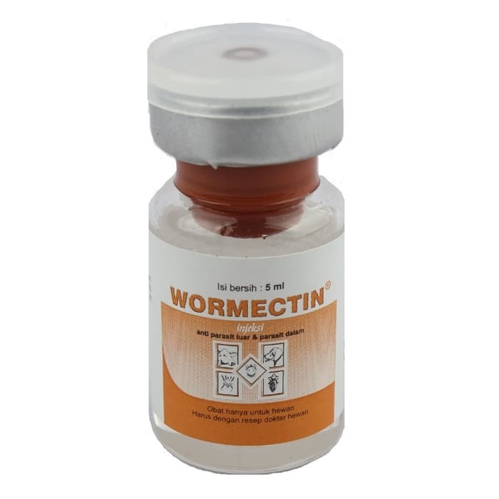 obat untuk ayam, kambing, sapi WORMECTIN 5 ml produksi medion