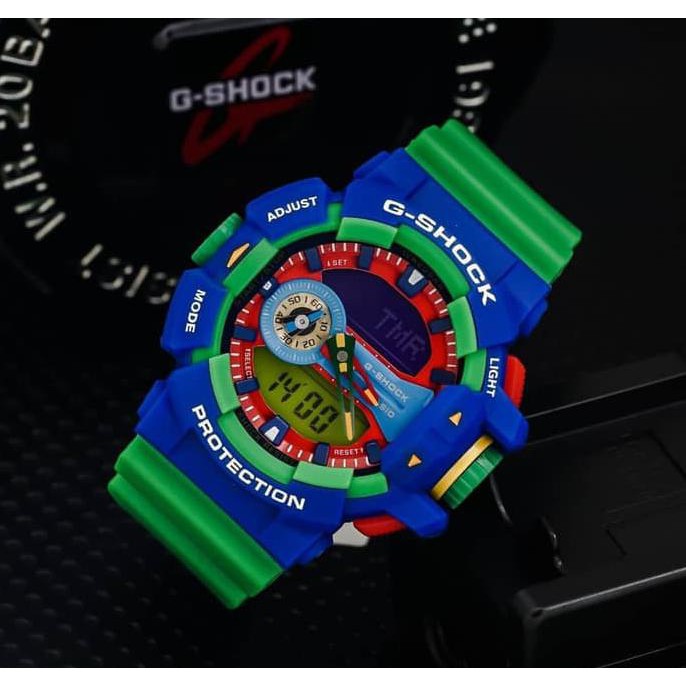 TERKINI PREMIUM WATCH JAM TANGAN PRIA CASIO G-SHOCK GBA 400 G-MIX GREENBLUE HIGH QUALLITY