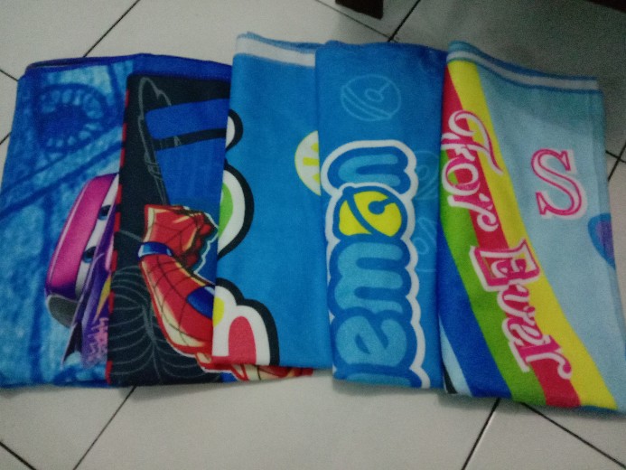 Cod Handuk Mandi Karakter / Handuk Anak / Handuk Microfiber 70x140cm