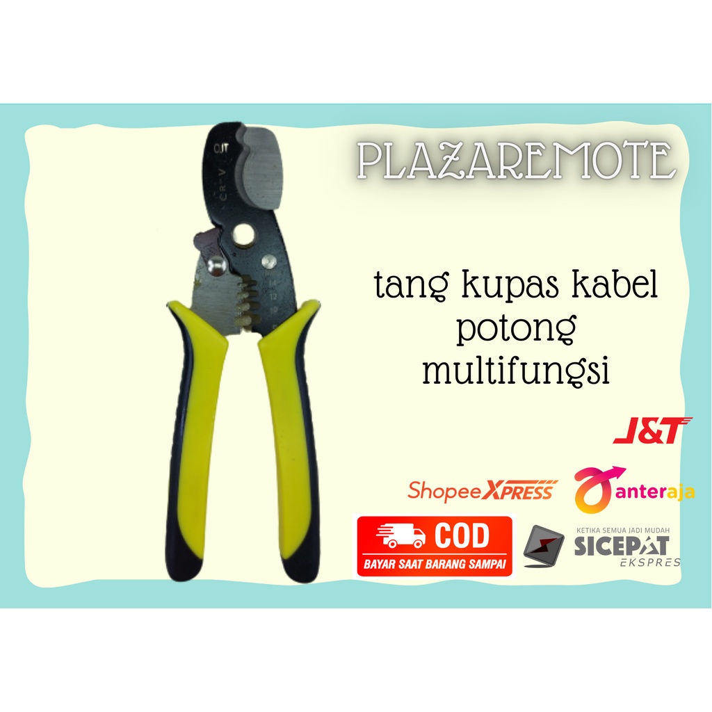 Tang potong kupas bentuk kakatua Pengupas Kawat Pengupas Kabel Crimper Pengupasan Cutter Baja Mangan Listrik Alat Potong Kabel