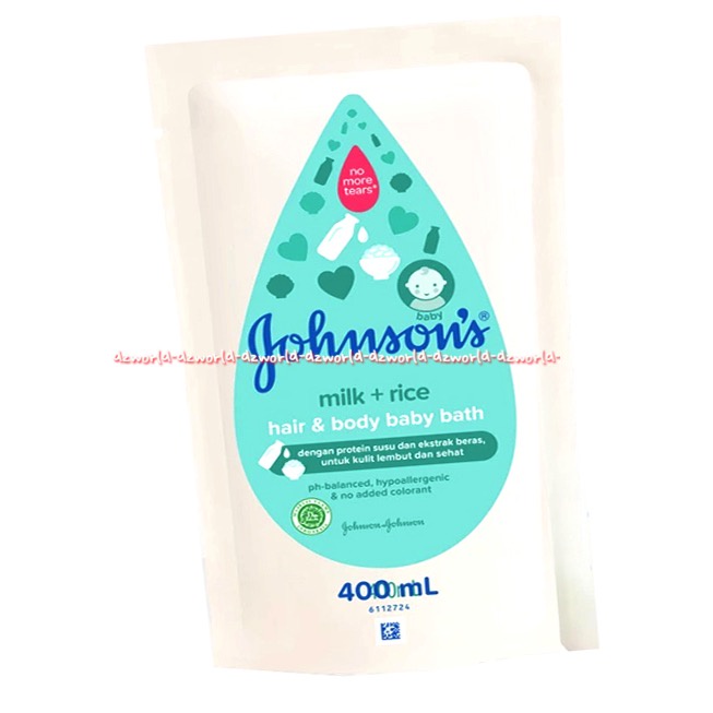 Johnson's Baby Bath Milk Rice 400ml Refill Sabun Bayi Untuk Membuat Kulit Lebih Lembut Halus Jonson Jhonson Johnson Sabun Susu Bayi Milk + Rice kemasan Pouch 400 ml