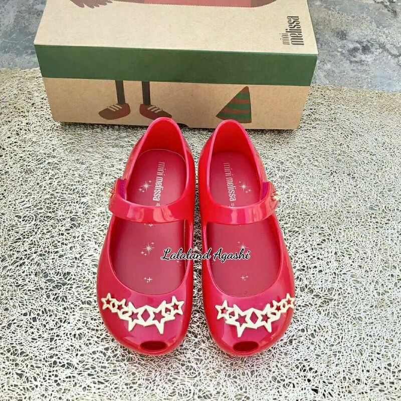 Sepatu Minimel Star Merah/sepatu anak melissa/sepatu jelly anak/sepatu melissa bintang