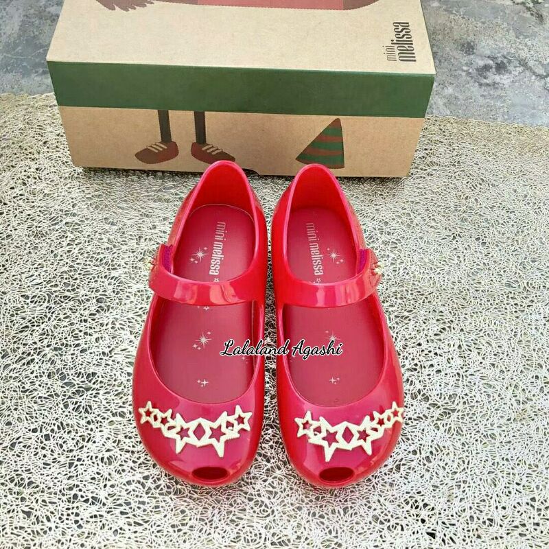 Sepatu Minimel Star Merah/sepatu anak melissa/sepatu jelly anak/sepatu melissa bintang