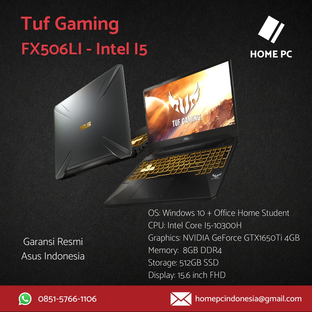 Asus Tuf Gaming FX506LI I5 -10300H / GTX1650Ti 4GB