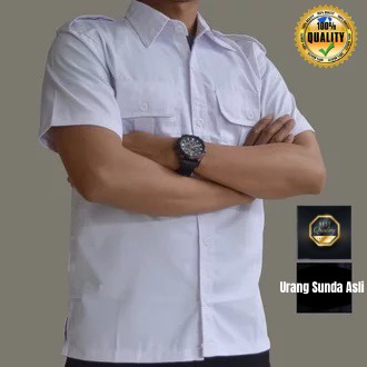 kemeja putih pria lengan pendek / kemeja pdh putih pria dewasa / kemeja pns putih