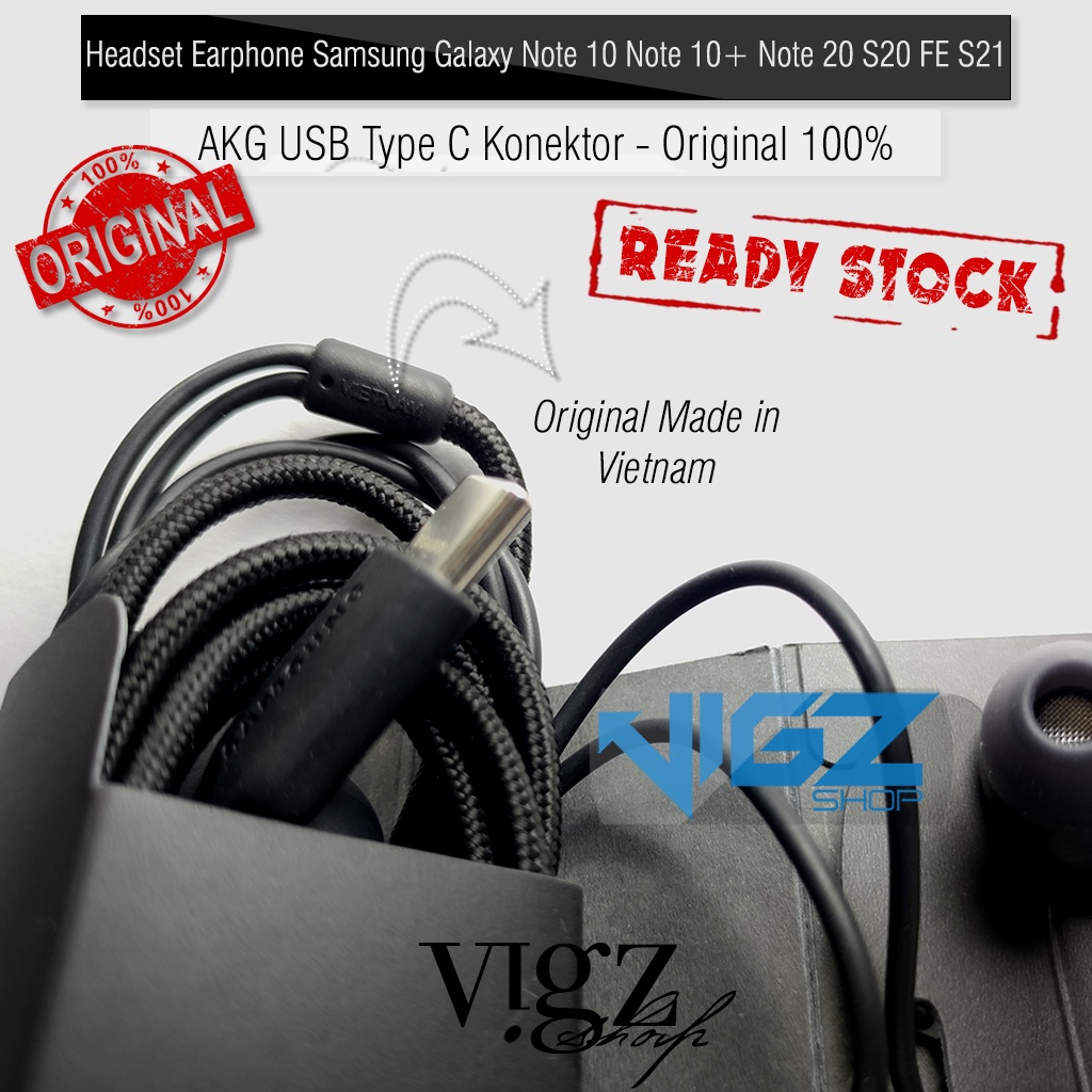 Headset Earphone Samsung Galaxy Note 10 Note 10+ S10 Lite A34 A54 Note20 S20 FE S21 S21+ S21 Ultra AKG USB Type C Original