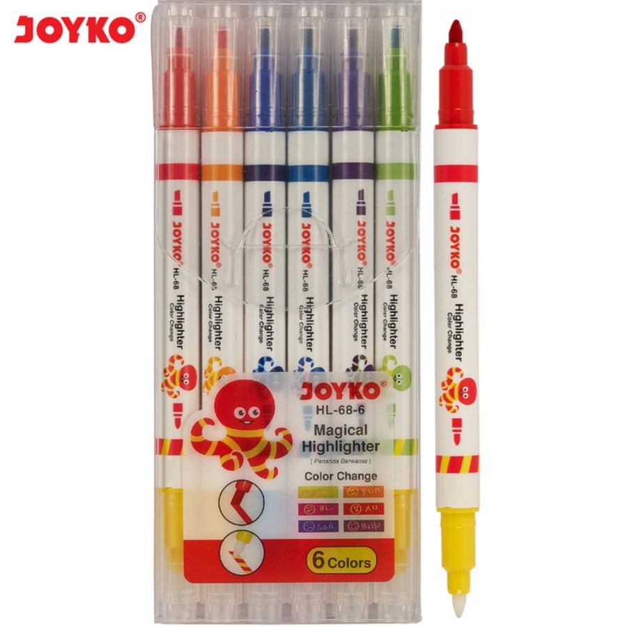 

Joyko HL-68-6 Magical Highlighter Textliner 6 Warna