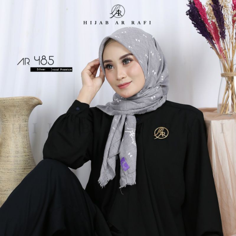 AR 485 (Segiempat Motif Rawis) By Hijab Arrafi #Rumah Hijab Arrafi