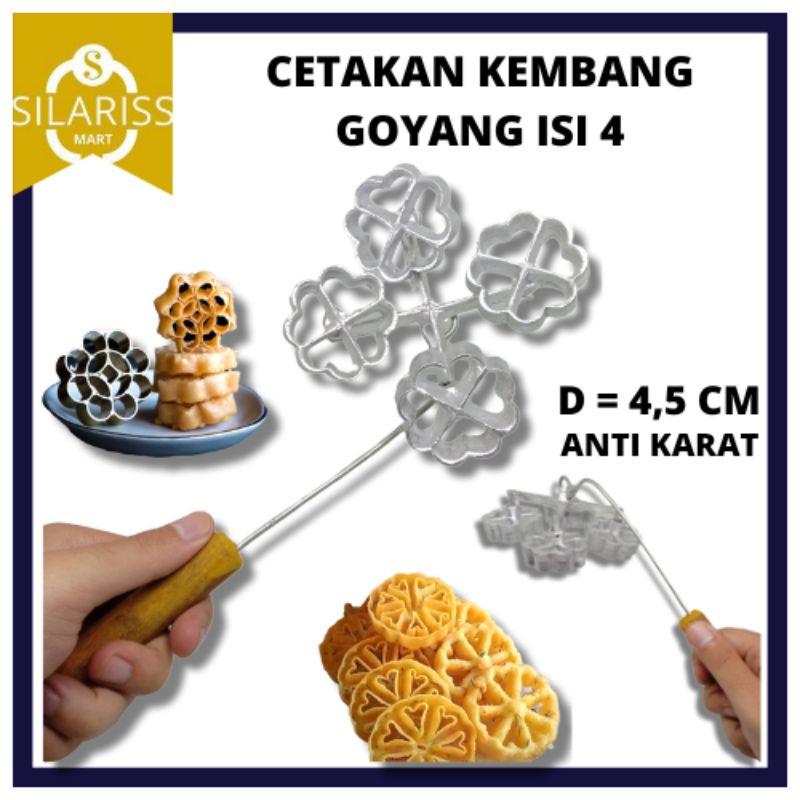 CETAKAN KEMBANG GOYANG ISI 4 ANTI KARAT
