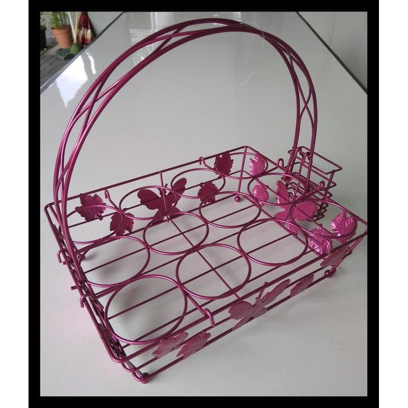 TERMURAH / keranjang aqua segi 12 rak cangkir keranjang gelas rak aqua rack