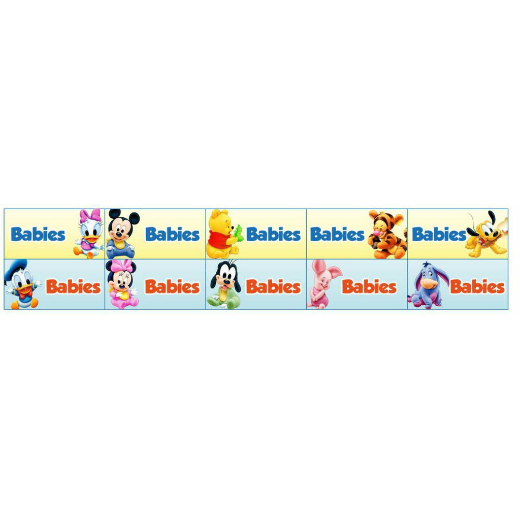 Jual Stiker Label Nama Waterproof Baby Disney (Set) | Shopee Indonesia