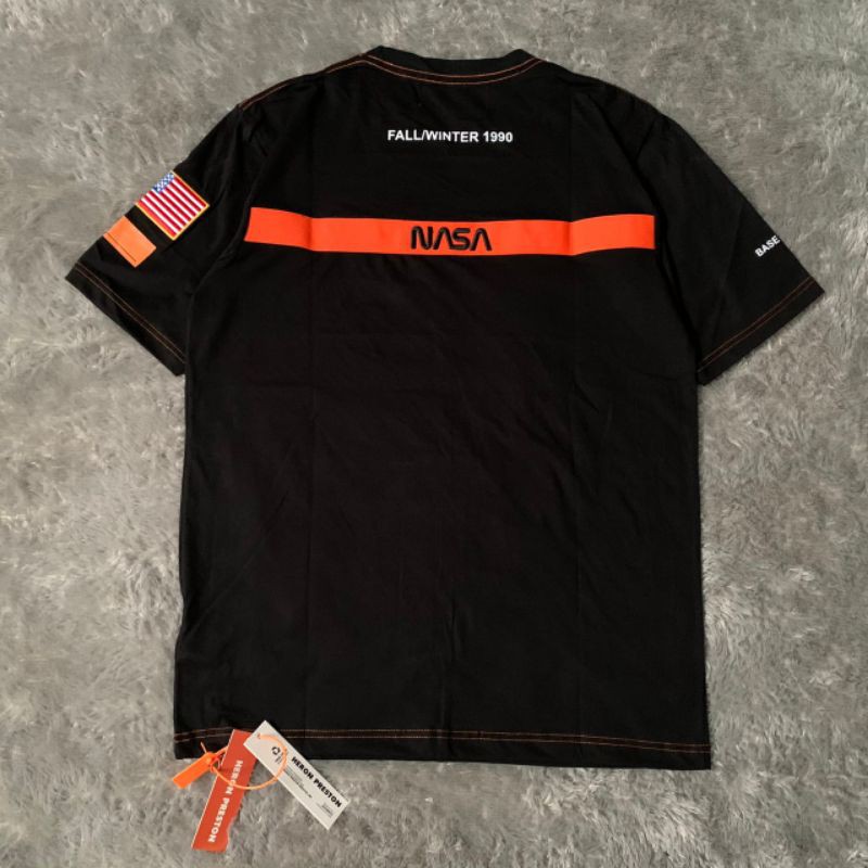 Kaos Tshirt Nasa X Heron Preston Hitam Full Bordir Premium Hight Quality (Bestseller)