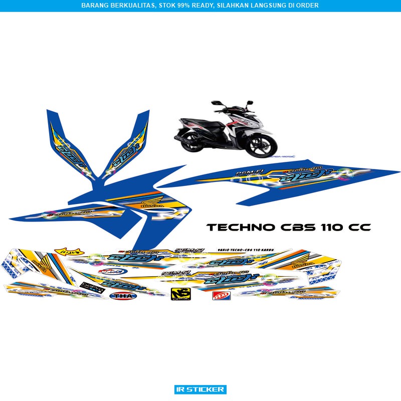 STRIPING VARIO  CBS dan techno  110 TRANSPARAN VARIO TECHNO CBS DECAL LIST STICKER THAILAND 01