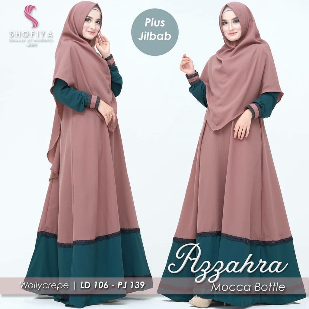 AZZAHRA SET SYAR'I - Setelan Gamis - Gamis Modern