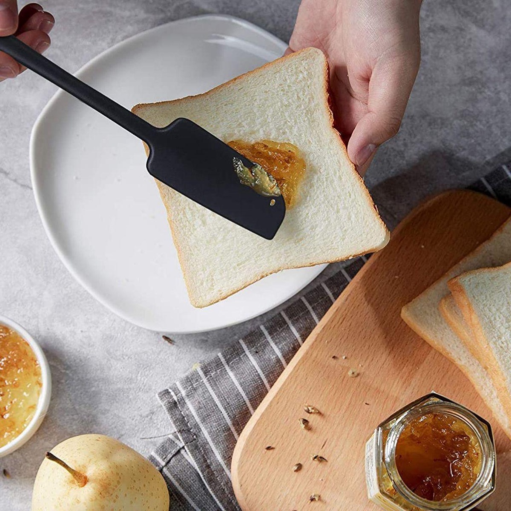 Nickolas1 Toples Spatula Mixing Dessert Gagang Panjang Memasak Anti Lengket Baking Alat Panggang