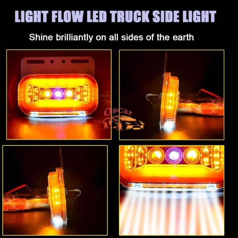 Lampu Bak Led Universal Oval Besar Sein Sen Running. 24V Truck Truk 196