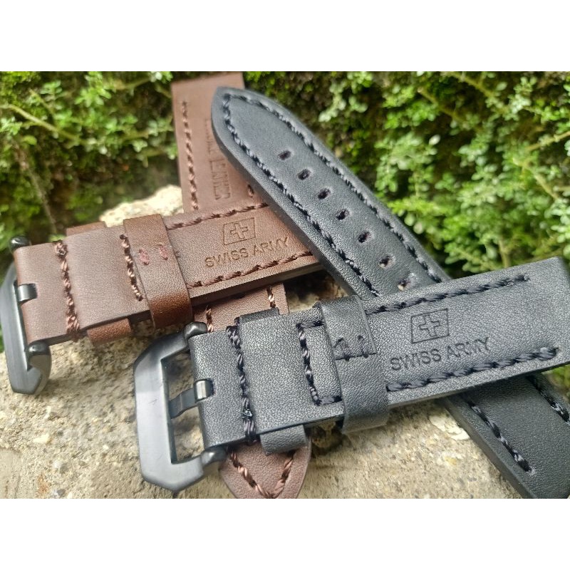 TALI JAM TANGAN KULIT SWISS ARMY, STRAP JAM KULIT SWISS ARMY