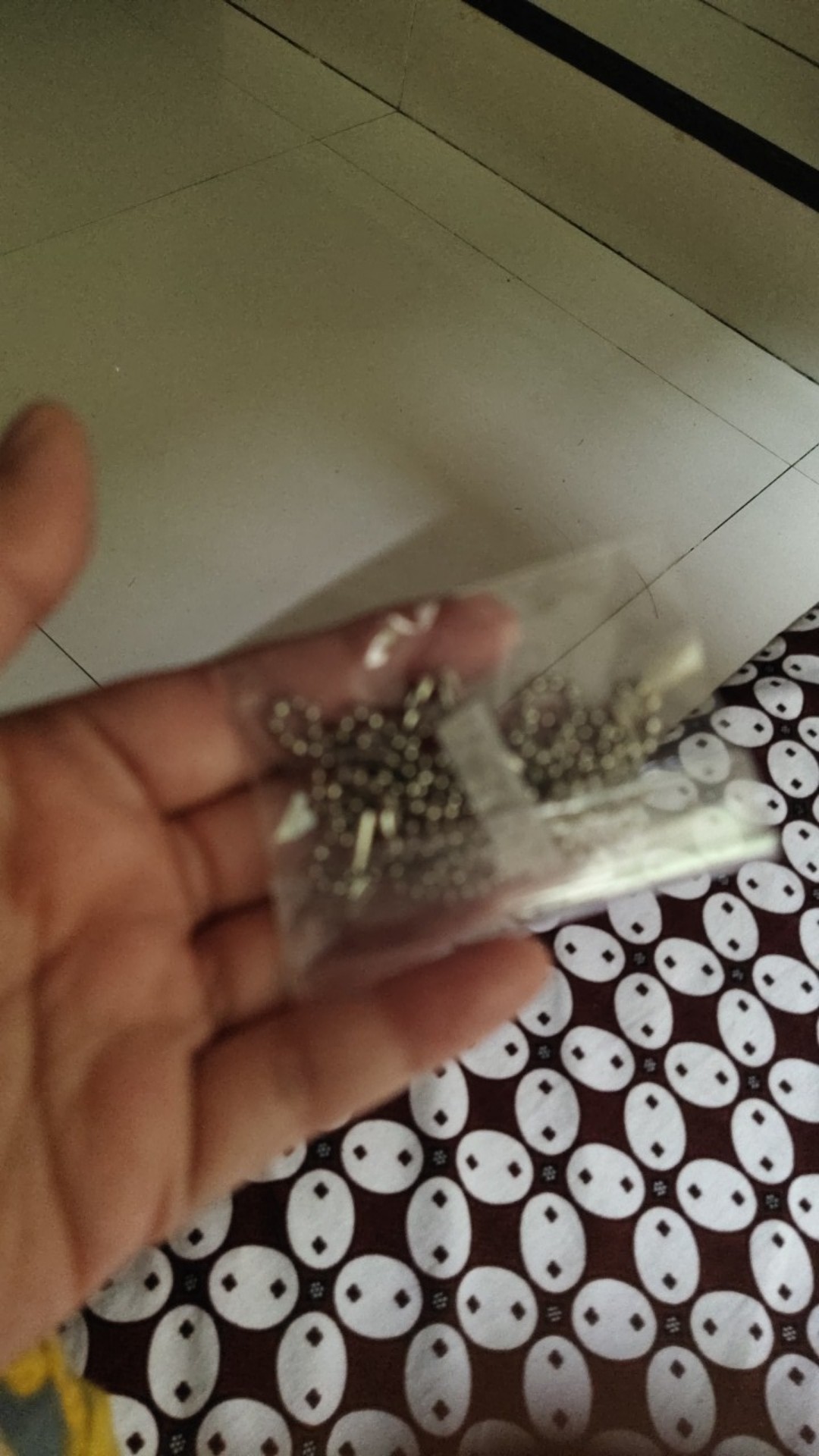 Rantai Gantungan Hangtag Biji Lada Warna Silver Perak