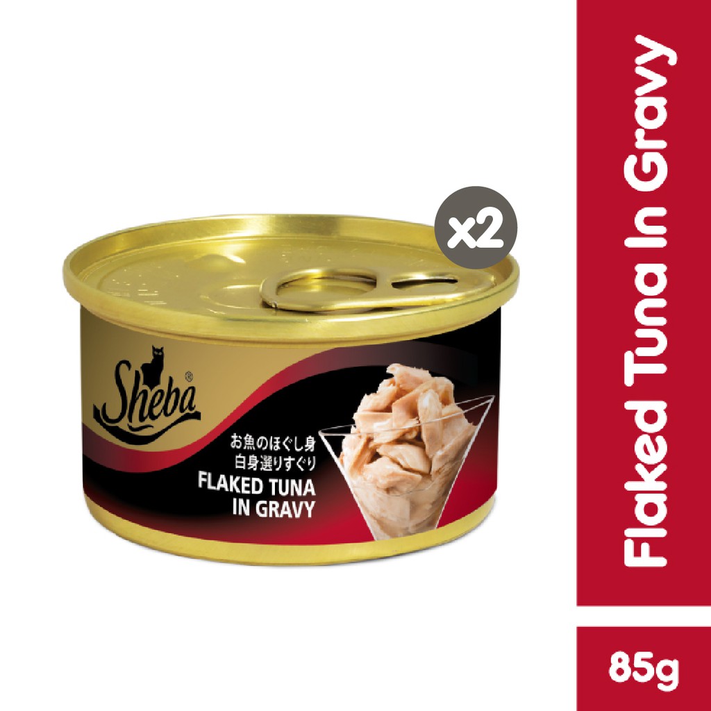 Sheba® Makanan Kucing Basah Can 85gr - Isi 2-Flaked Tuna