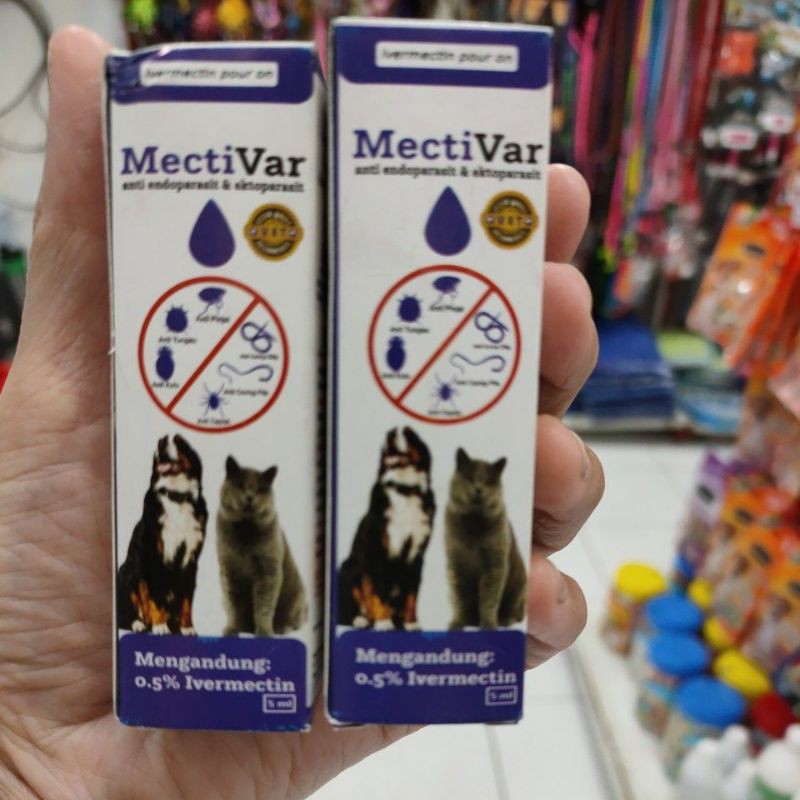 Mectivar 5ml-Obat Kutu Tetes Kucing &amp;Anjing Anti Parasit Anjing Kucing