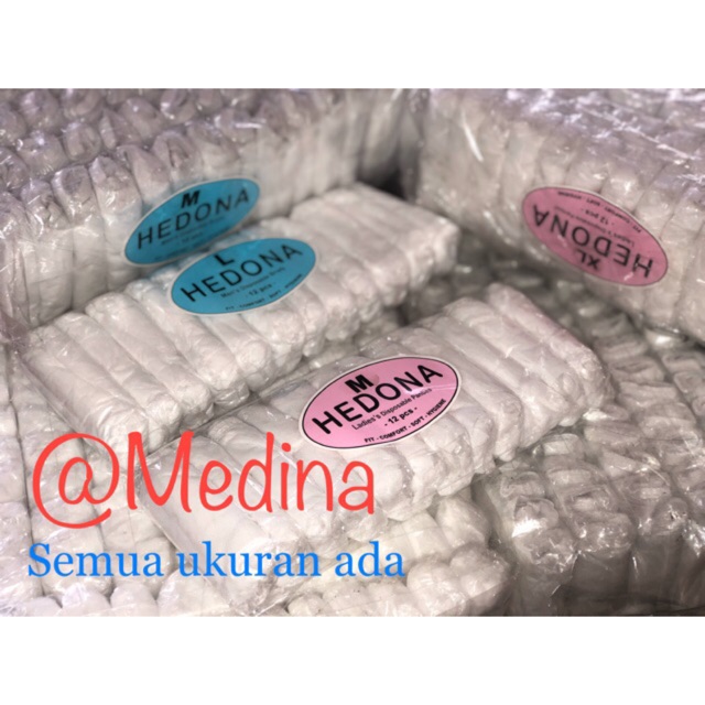 HEDONA Putih/ celana sekali pakai/celana tisu/celana dalam umroh haji/disposable panties isi 12