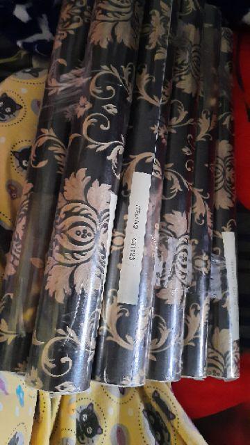  Wallpaper  Stiker Dinding Motif  Batik  Emas  Dasar Hitam Size 