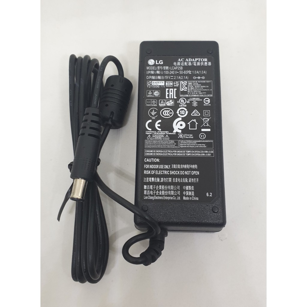 Adaptor TV Led LG 19v 2.1A - colokan ada jarum - Jack Listrik Tipe Mickey 3 Lubang