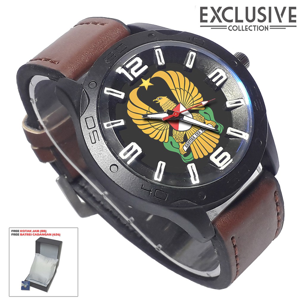 Jam tangan TNI-AD Kalep Coklat (Exclusive)