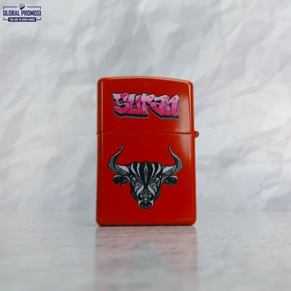 Zippo Custom Print UV Cetak Full Warna Gradasi Design Bebas Promosi/Souvenir