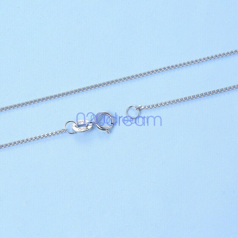 100% Asli Padat 925 rantai perak murni Kalung 40-60cm Dicap Italia Sederhana Fashion Perhiasan Hadiah