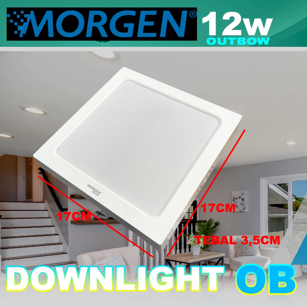 NEW Downlight LED/LED Panel KOTAK OB 12Watt Putih/Kunig MORGEN GRAND 12WAT