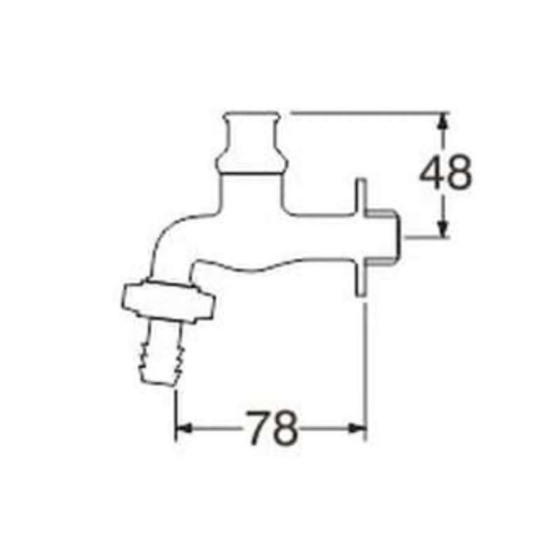 KRAN TAMAN SANEI KUNCI  KRAN SINK TAP WITH COUPLING SANEI Y70J