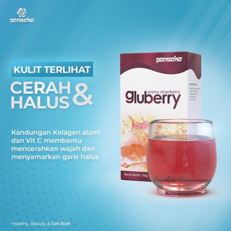 PANSAKA GLUBERRY MINUMAN COLLAGEN. ASLI !